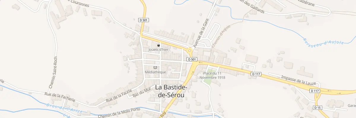 Plan du 230 Rue de la Porte de Foix à La Bastide-de-Sérou
