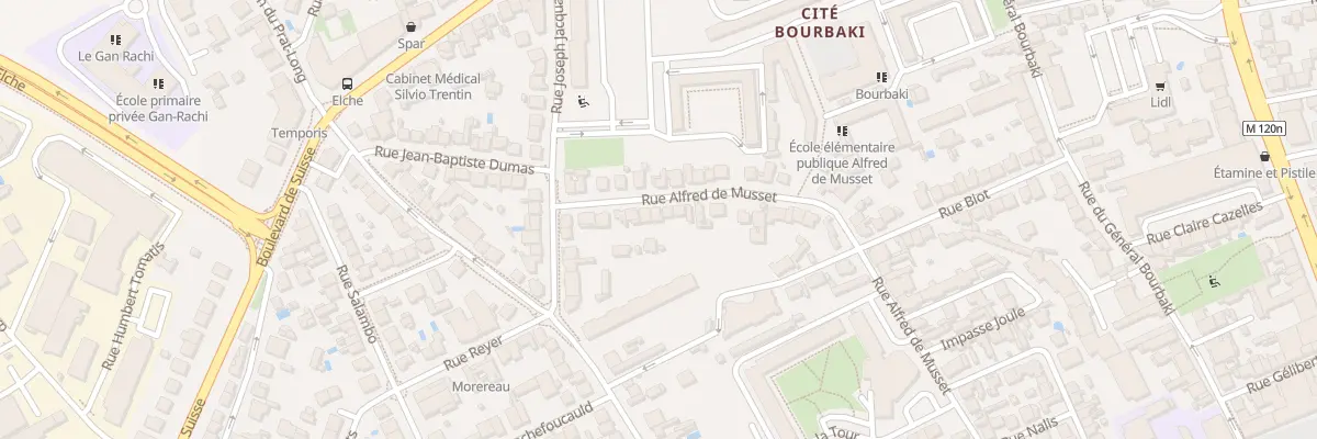 Plan du 89 Rue Alfred de Musset à Toulouse