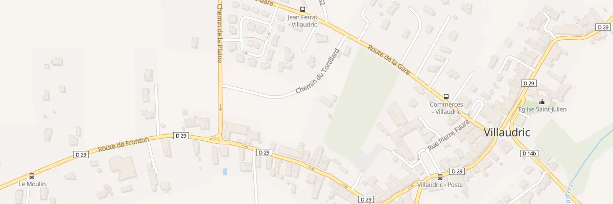Plan du 23 Rte de la Gare à Villaudric