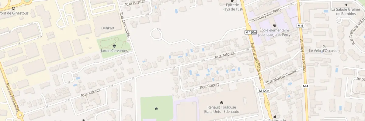 Plan du 34 Rue Adonis à Toulouse