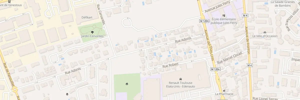 Plan du 21 Rue Adonis à Toulouse