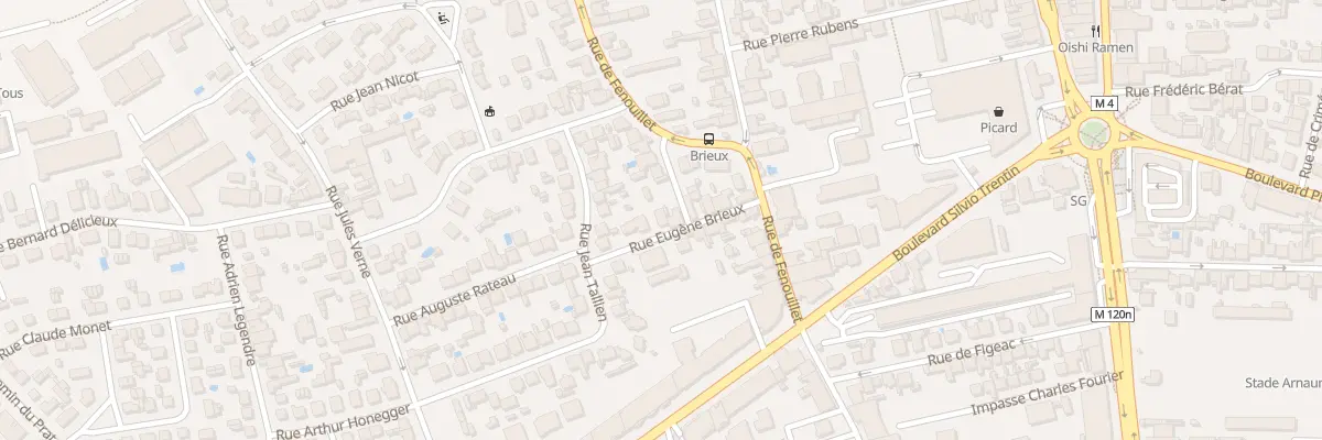 Plan du 7 Rue Eugène Brieux à Toulouse