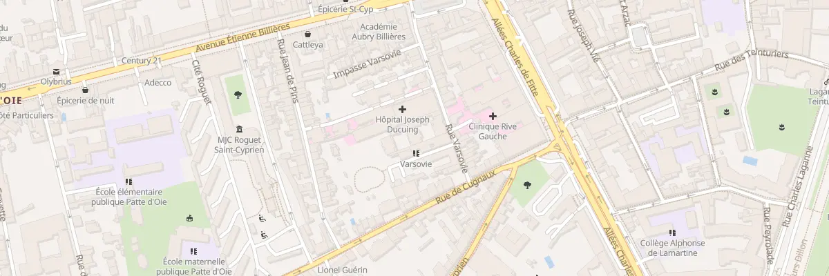 Plan du 7 Rue Varsovie à Toulouse