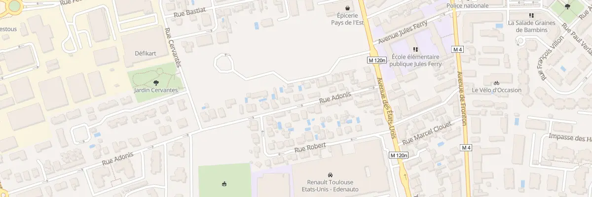 Plan du 24 Rue Adonis à Toulouse