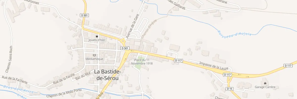 Plan du 31 Av du Faubourg Sainte Croix à La Bastide-de-Sérou