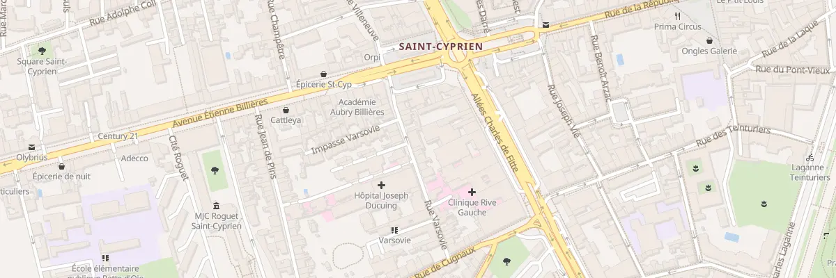 Plan du 36 Rue Varsovie à Toulouse