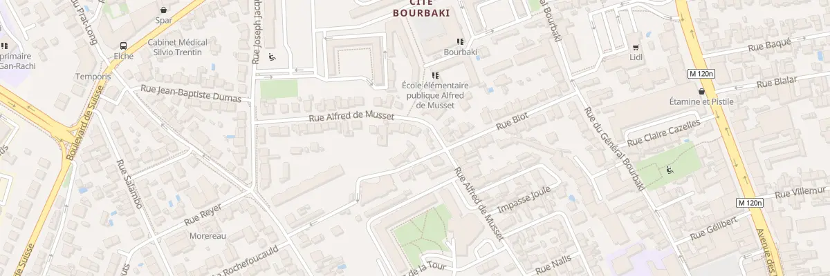 Plan du 67 Rue Alfred de Musset à Toulouse