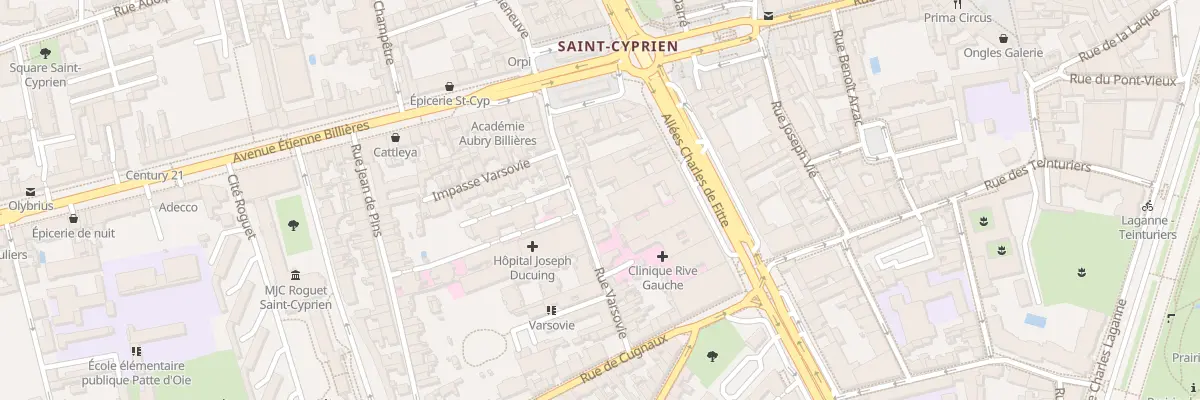 Plan du 30 Rue Varsovie à Toulouse
