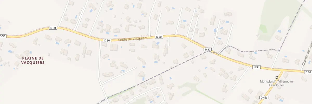 Plan du 1826 Rte de Vacquiers à Bouloc