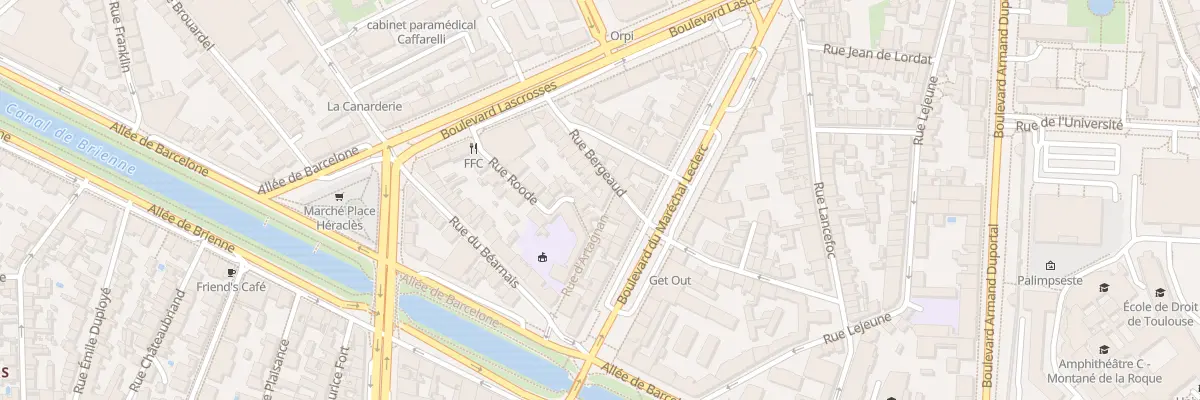 Plan du 8 Rue d’Artagnan à Toulouse