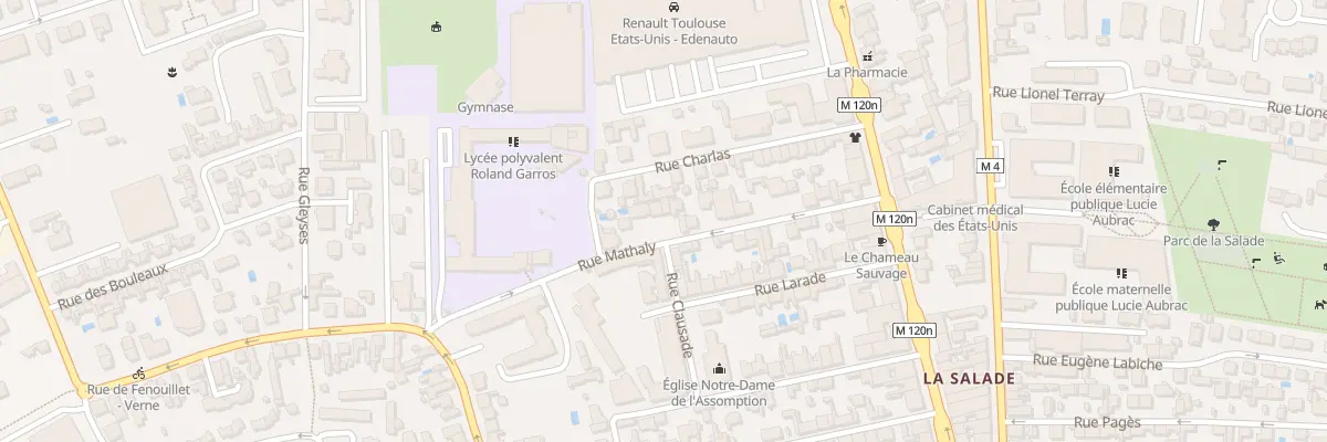 Plan du 24 Rue Mathaly à Toulouse