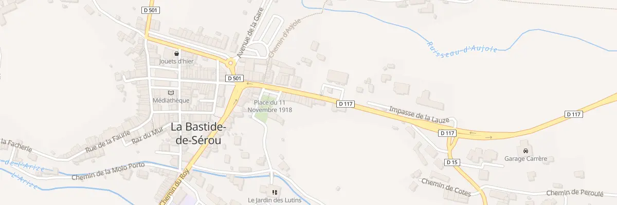 Plan du 20 Av du Faubourg Sainte Croix à La Bastide-de-Sérou