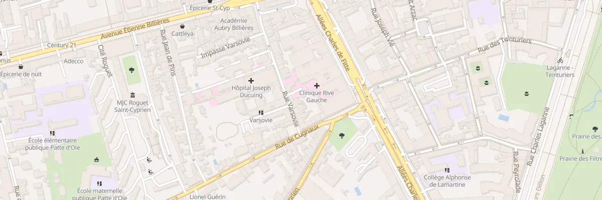 Plan du 14 Rue Varsovie à Toulouse