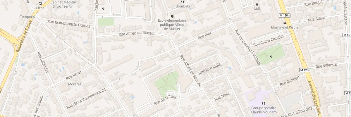 Plan du 59 Rue Alfred de Musset à Toulouse