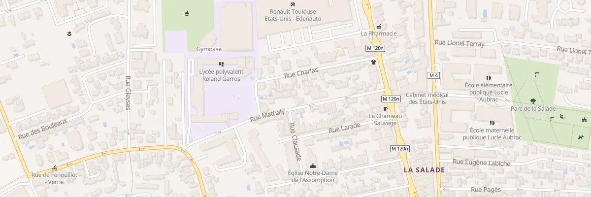 Plan du 22 Rue Mathaly à Toulouse