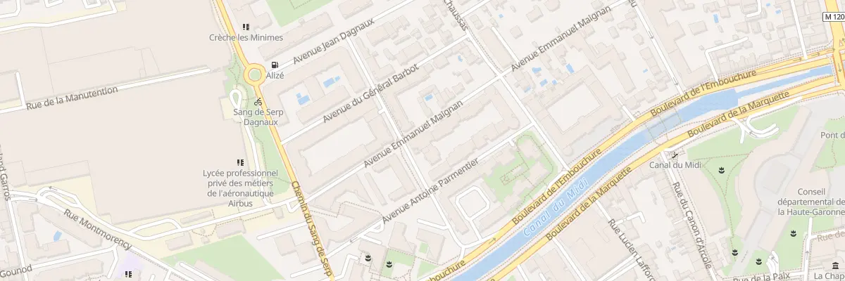 Plan du 113 Av Maignan à Toulouse