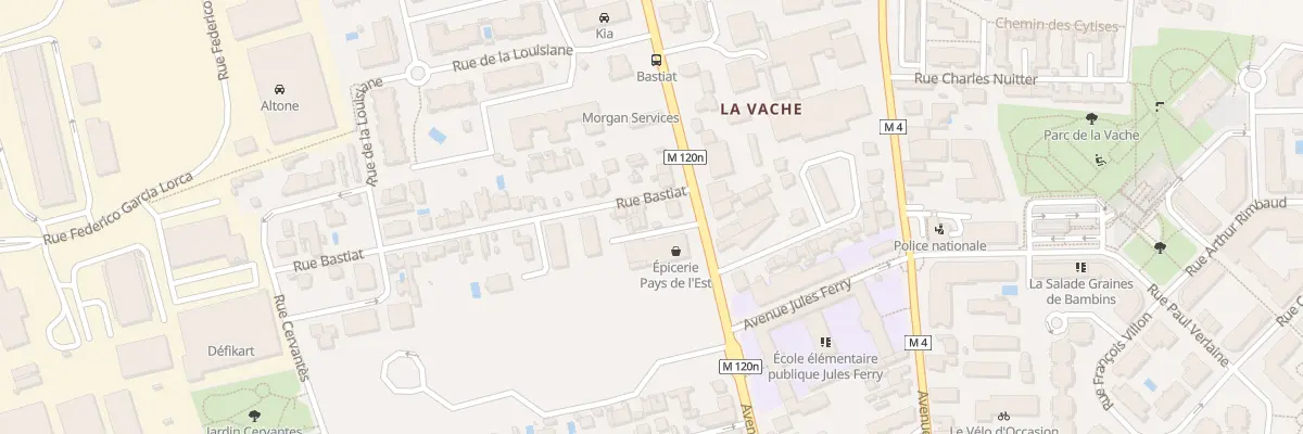 Plan du 3 Rue Bastiat à Toulouse