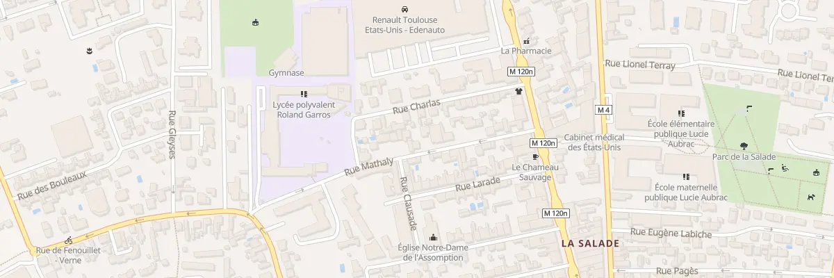Plan du 20 Rue Mathaly à Toulouse