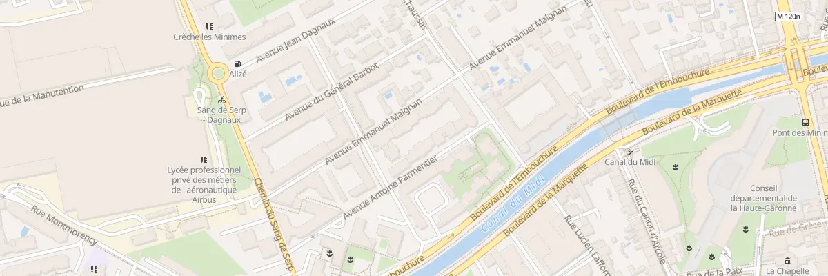 Plan du 99 Av Maignan à Toulouse