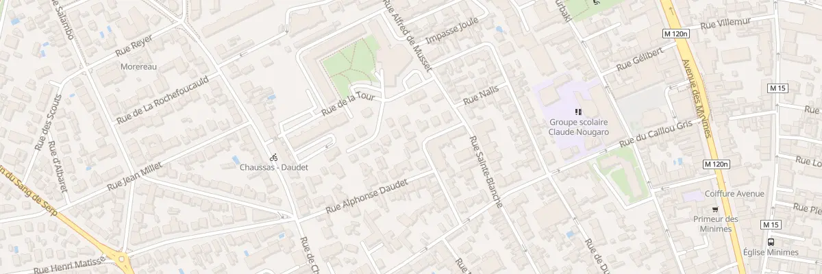 Plan du 11 Rue Alfred de Musset à Toulouse