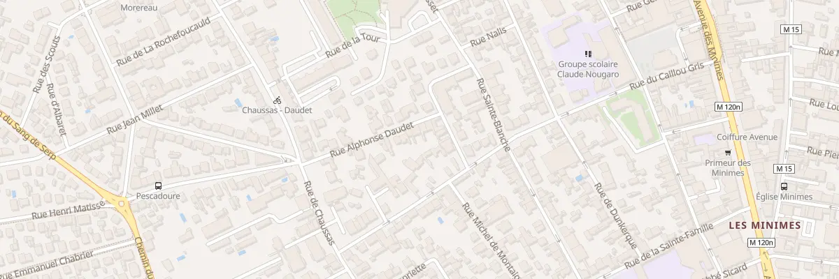 Plan du 7 Rue Alphonse Daudet à Toulouse
