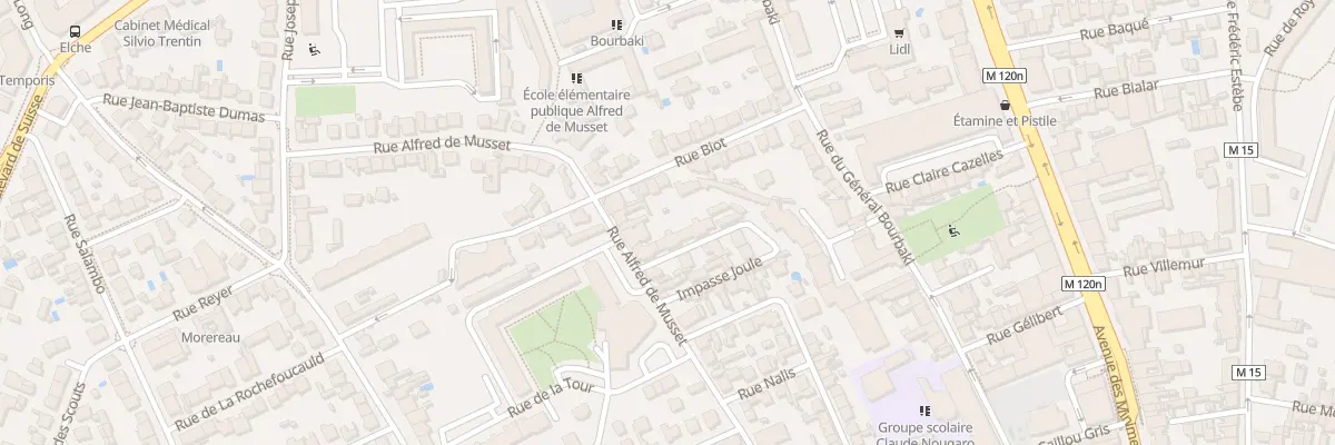 Plan du 52 Rue Alfred de Musset à Toulouse