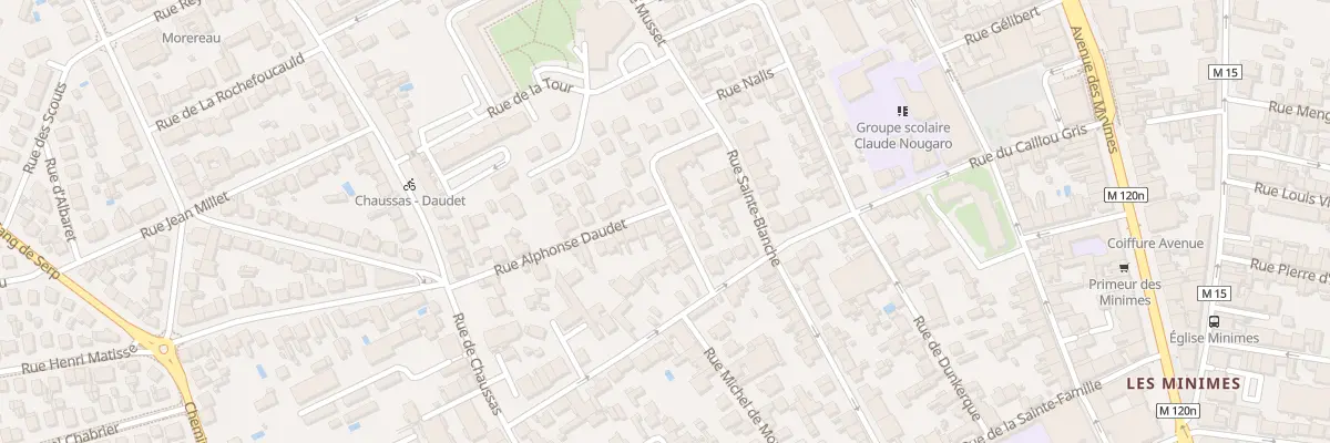 Plan du 5 Rue Alfred de Musset à Toulouse