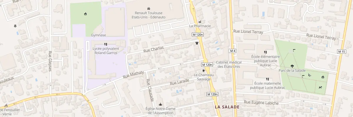 Plan du 10 Rue Mathaly à Toulouse