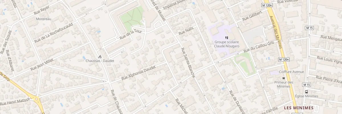 Plan du 12 Rue Alfred de Musset à Toulouse