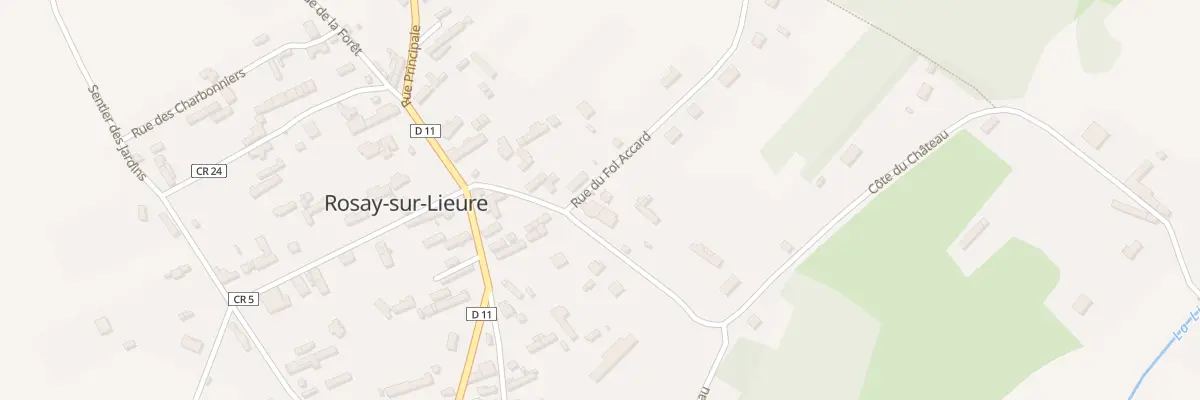Plan du 11 Côte du Château à Rosay-sur-Lieure