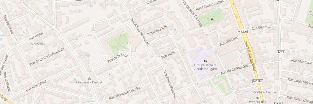 Plan du 36 Rue Alfred de Musset à Toulouse