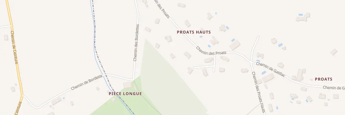 Plan du 828 Che des Proats à Léojac
