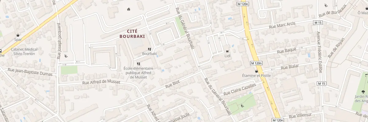 Plan du 111 Rue du Général Bourbaki à Toulouse