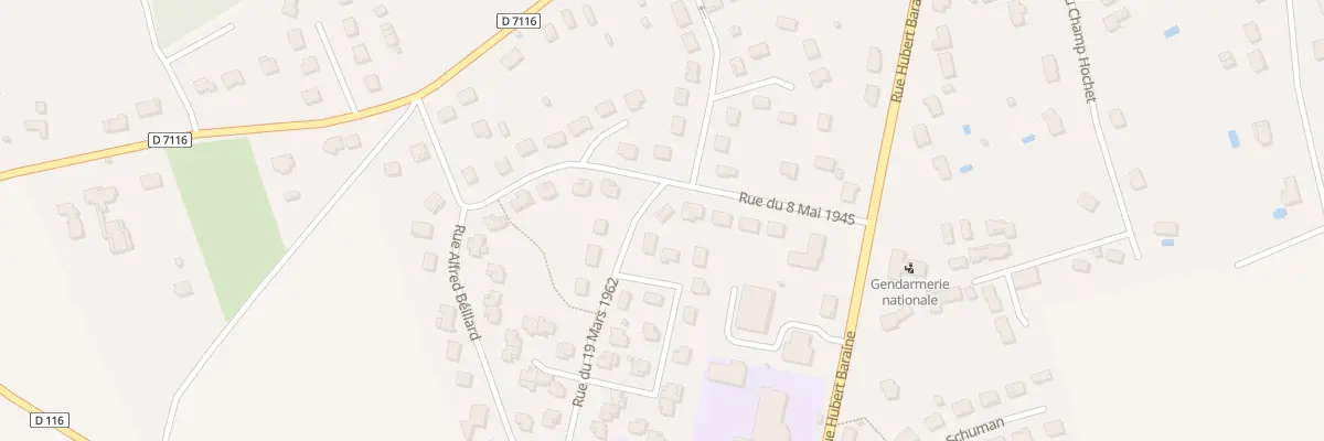Plan du 1 Rue du 19 Mars 1962 à Anet