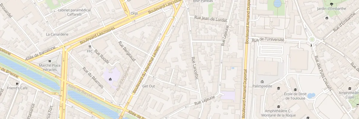 Plan du 23 Rue Lancefoc à Toulouse