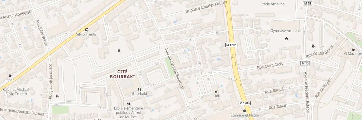 Plan du 110 Rue du Général Bourbaki à Toulouse