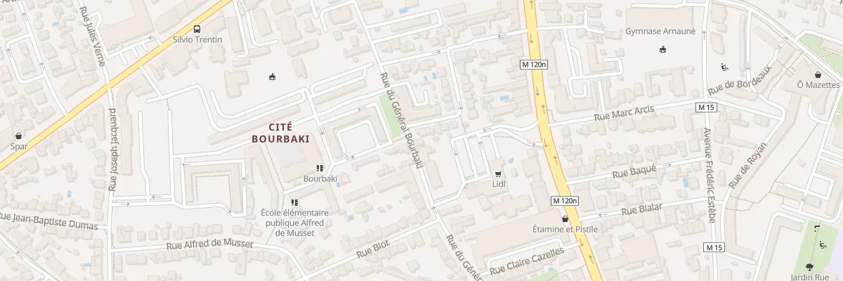 Plan du 106 Rue du Général Bourbaki à Toulouse
