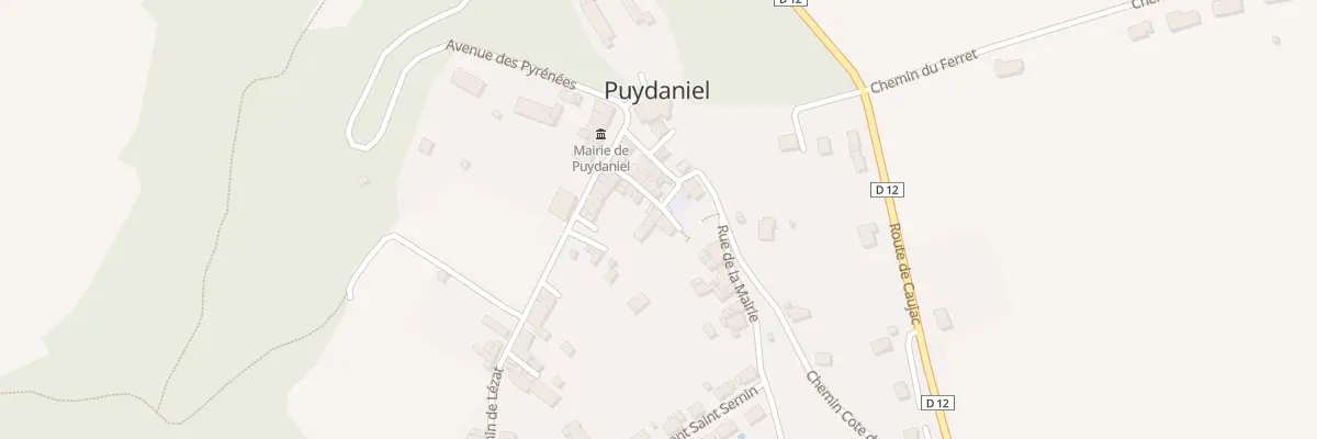 Plan du 12 Rue de la Poste à Puydaniel