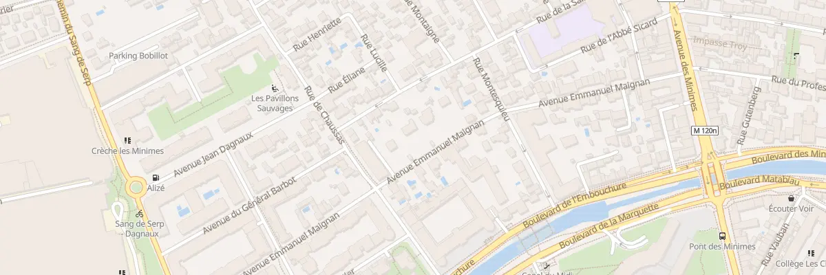 Plan du 78 Av Maignan à Toulouse
