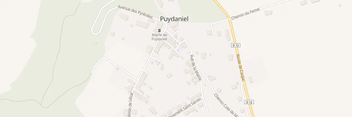 Plan du 12 Rue de la Poste à Puydaniel