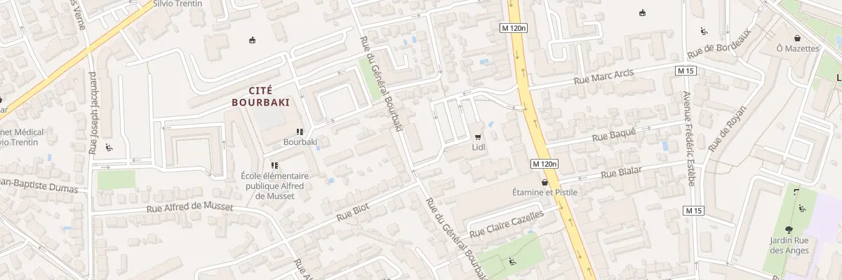 Plan du 102 Rue du Général Bourbaki à Toulouse