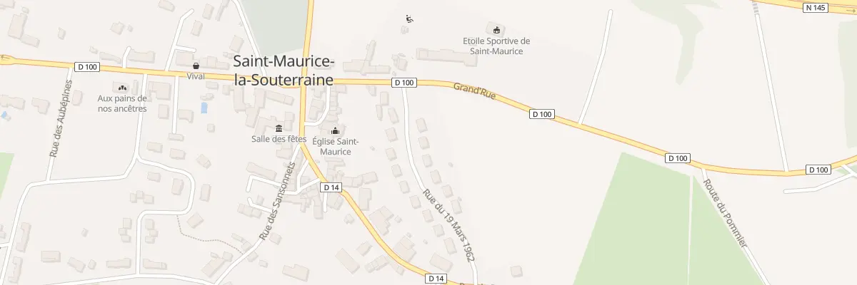Plan du 3 Rue du 19 Mars 1962 à Saint-Maurice-la-Souterraine