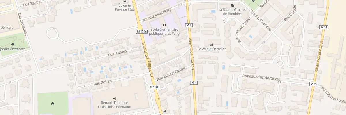 Plan du 99 Av de Fronton à Toulouse