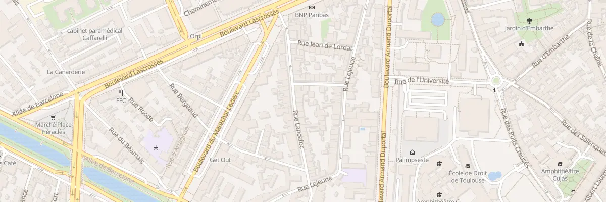 Plan du 42 Rue Lancefoc à Toulouse