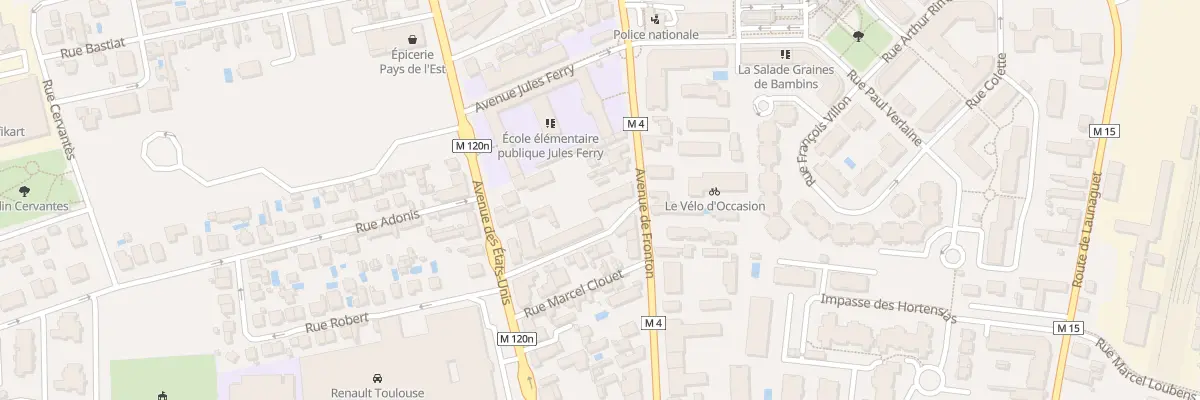 Plan du 101 Av de Fronton à Toulouse