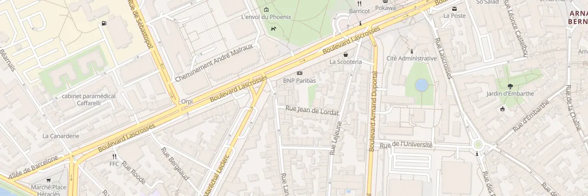 Plan du 10 Rue Lordat à Toulouse