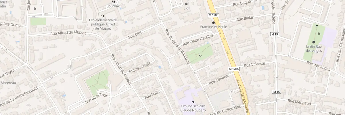 Plan du 87 Rue du Général Bourbaki à Toulouse