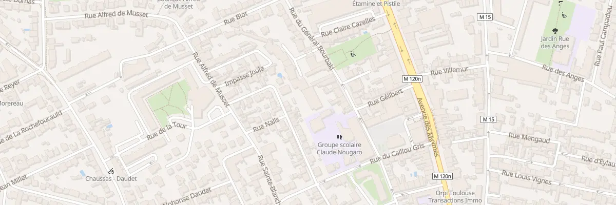 Plan du 30 Rue Honoré de Balzac à Toulouse