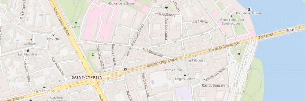 Plan du 55 Grande-Rue Saint Nicolas à Toulouse