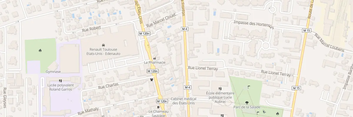 Plan du 71 Av de Fronton à Toulouse